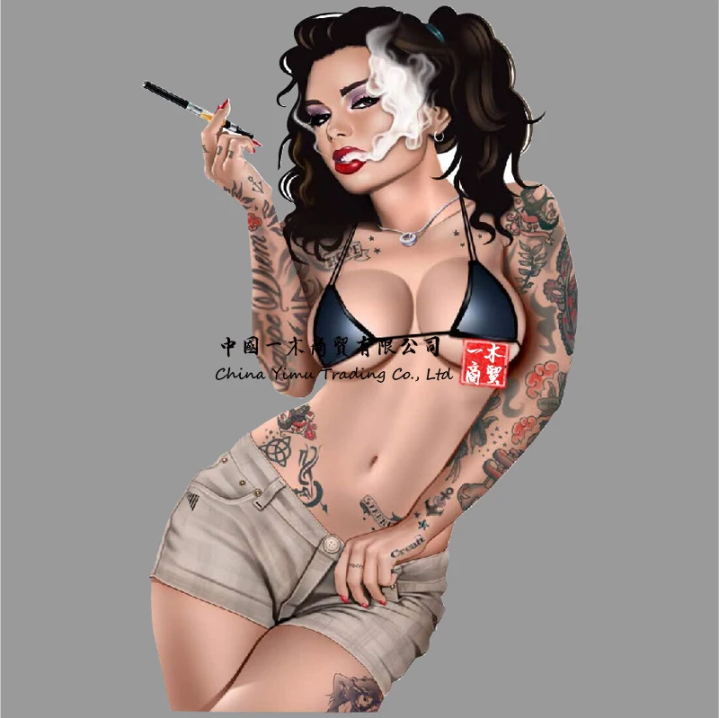 

Dames Meisjes Sexy Girls Stickers Voor Laptop Auto Motorfiets Graffiti-patches Skateboard Vintage Stickers Waterdicht