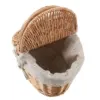 ZK20 Rattan Storage Basket Large Capacity Portable Rustic Picnic Basket with Lid and Handle Fruit Storage Basket 3