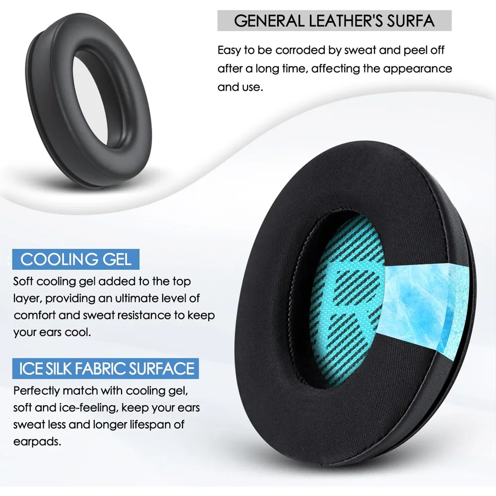 Earpads with BOSE QuietComfort QC SoundLink SoundTrue QC15.QC35.QC25 QC35II Memory foam Ear Pads Cushions Replacement Over-Ear