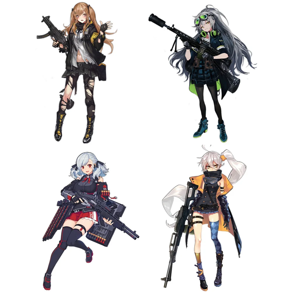 

Female Warrior Sticker Girls Frontline Car Sticker 4 Star Anime Sexy Girl Decals Motorcycle Refrigerator PVC