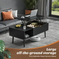 Lift Top Coffee Tables for Living Room,Rising Tabletop Wood Dining Center Tables with Storage Shelf and Hidden Compartment 2