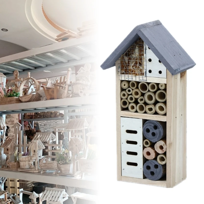 

Деревянный домик для насекомых, подвесное приспособление для гнездования бабочек, смотровое окно для насекомых в отеле, для и
