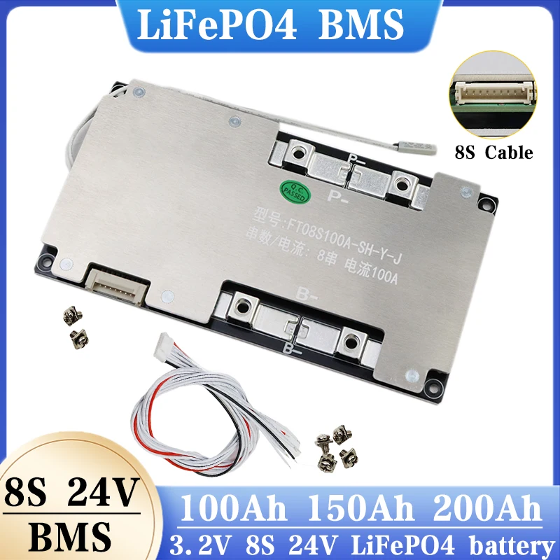 3.2V 100A 150A 200A LiFePo4 Batterie Smart Active BMS Balance 3.2V 4S 8S 105Ah 280Ah 320Ah 340Ah 360ah LiFePo4 batteria intelligente BMS
