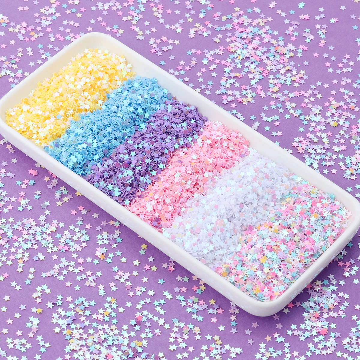 30 gr/beutel PVC Stern Pailletten 3mm Farbe Glitter Lose Paillette für DIY Nail art Dekoration Lieferungen Haar Zubehör Schönheit make-up – Detail 8