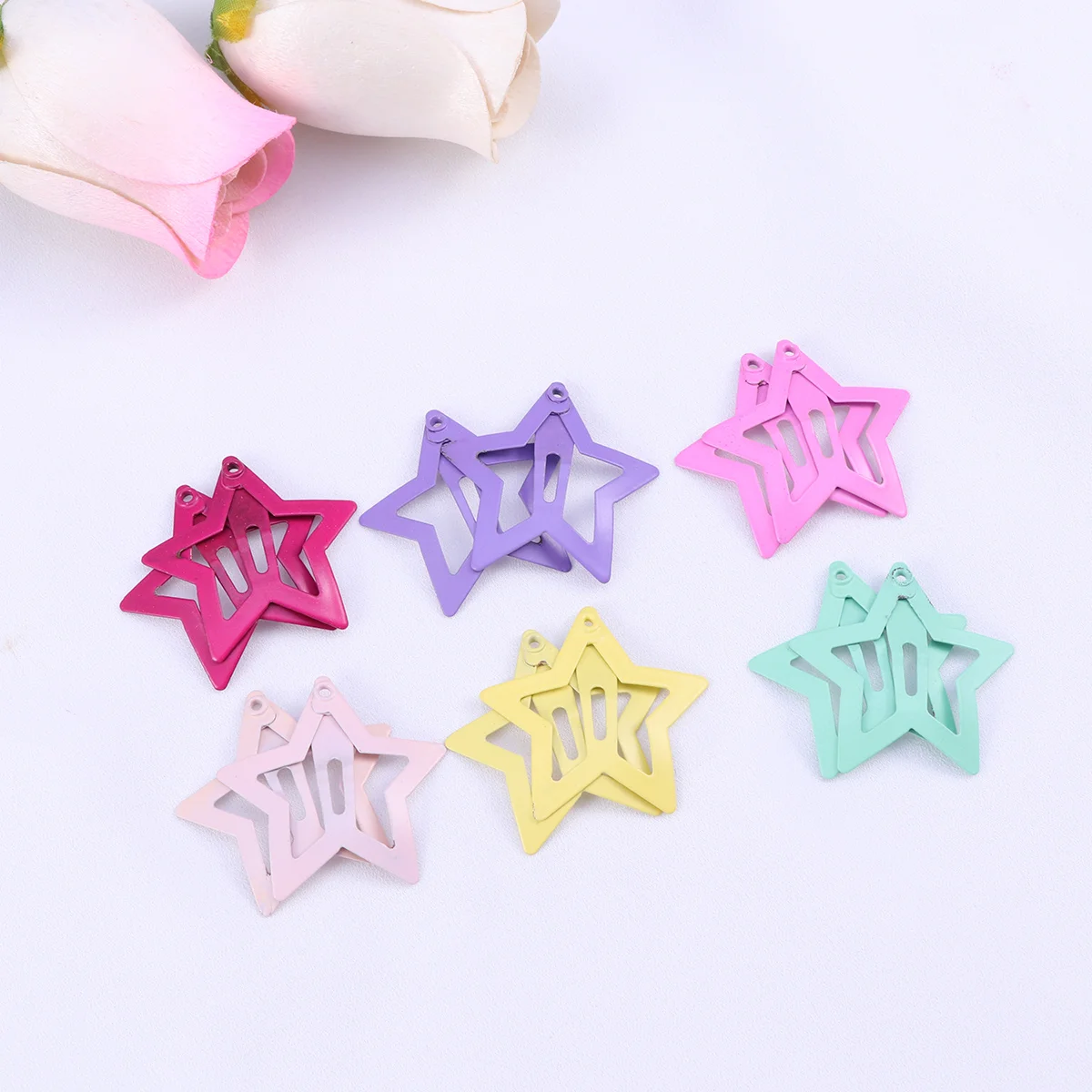 

12Pcs Lovely Stars Hair Clips Barrettes Hairpins Hair Accessories for Babies Girls Toddlers Children Kids Teens