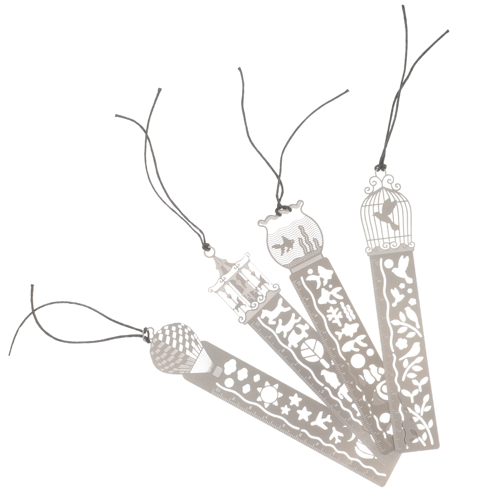 

8 Pcs Vintage Hollow Ruler Kids Gifts The Bookmark Rulers Stencil for Drawing Multifunction