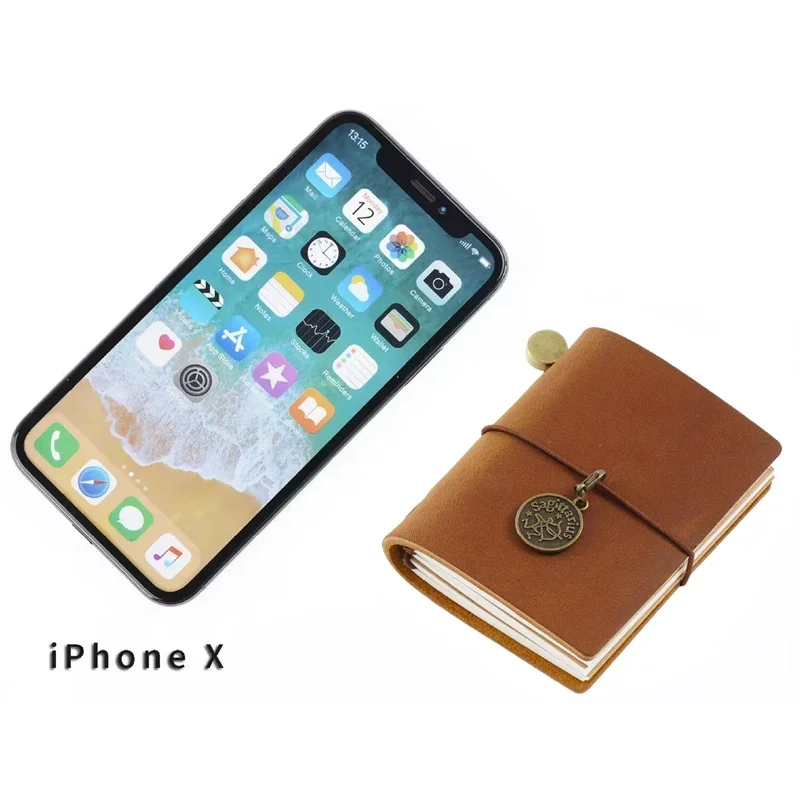 Fromthenon Traveler's Notebook Mini Loose-leaf Notebook Top Layer Leather Pocket Planner Notebooks for Students Stationery 4