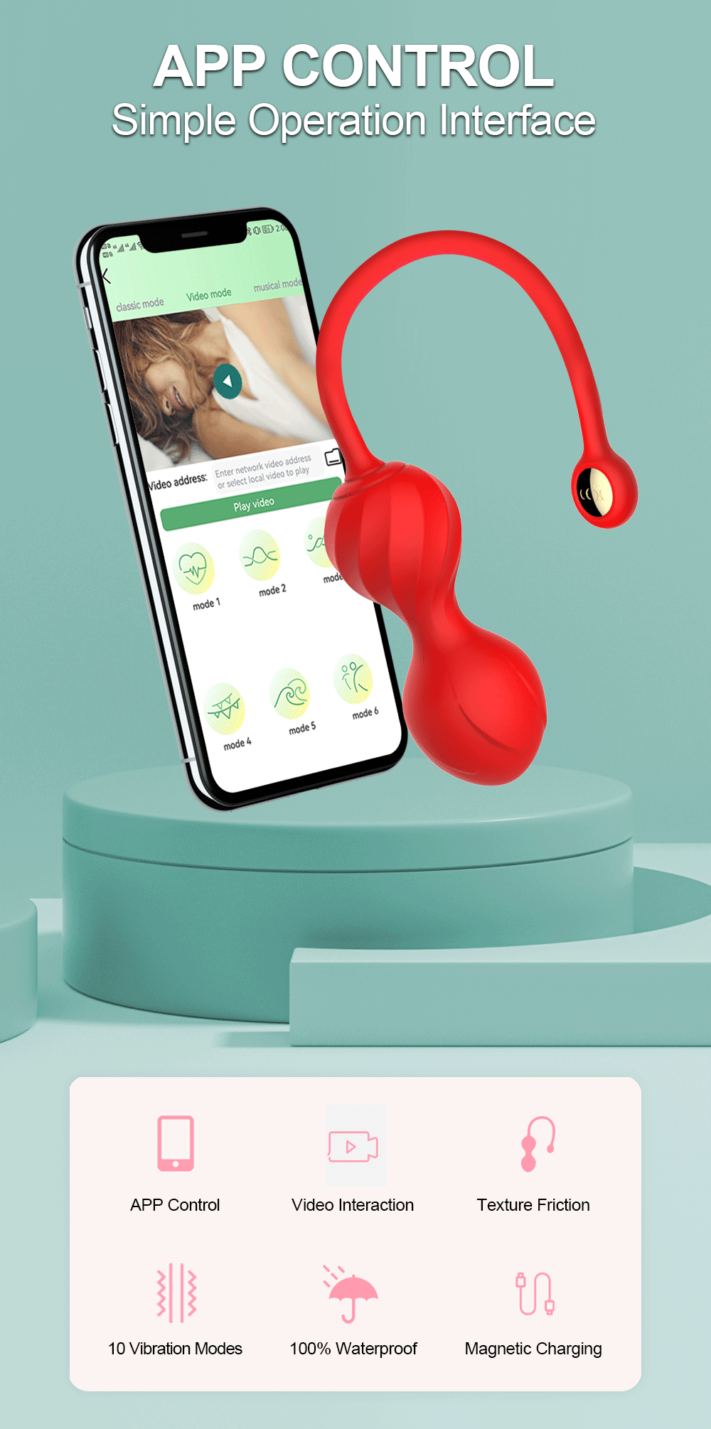 APP Vibratore con telecomando Bluetooth femminile Vibratori per punto G da donna Mutandine vibranti Giocattolo sessuale per_voghion.com