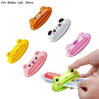 만화 동물 개구리 팬더 분말 돼지 다목적 압출기, 게으른 화장품 페이셜 클렌저, 수동 치약 압출기, 1 개 상품 이미지