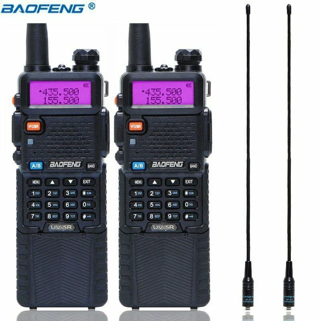 BaoFeng UV-5R 8 Watt Ham Radio BaoFeng Radio with Extra 1800mAh Battery and  771 Antenna Dual Band Ham Radio Handheld Includes Full Kit Walkie Talkie