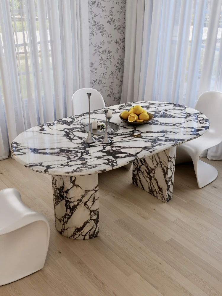 Tavolo Da Pranzo In Marmo Francese Bulgari