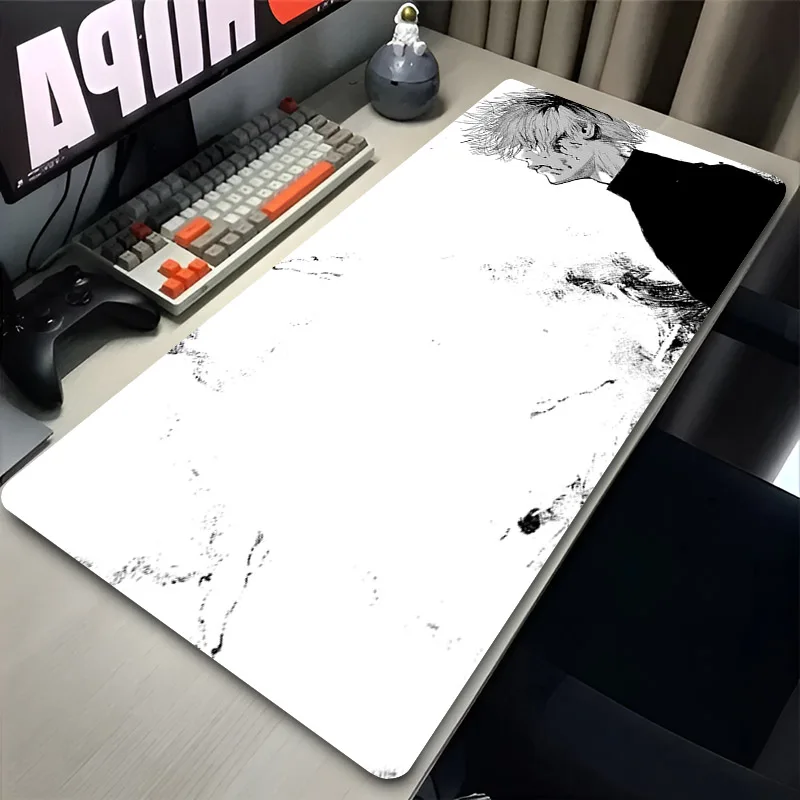 Japan Anime Tokyo Ghoul Mouse Pad Black and White Kaneki Ken Desk Mat Gaming Accessories Laptop Pads Gamer Extended Table Carpet 5