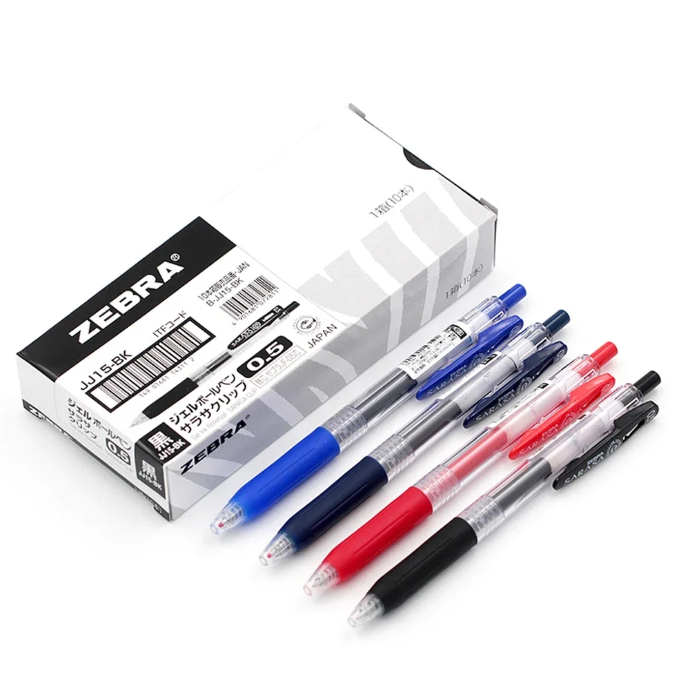 7pcs 일본 얼룩말 젤 펜 세트 JJ15 볼펜 0.5mm 귀여운 문구 미술 용품 ??사무용품 다시 학교로