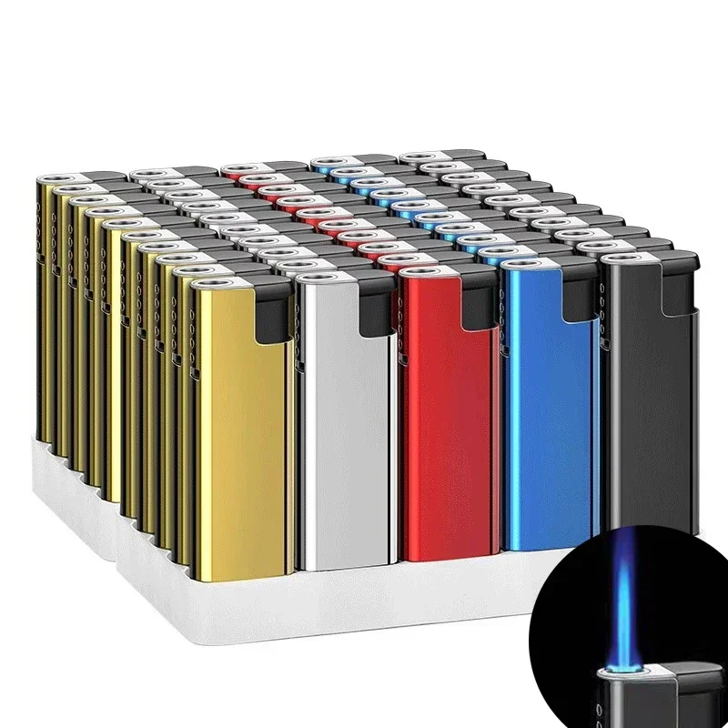 Windproof Direct Injection Blue Flame Lighter Cigarette Torch Lighter Smoking Accessories Camping Tool Ignition Tool