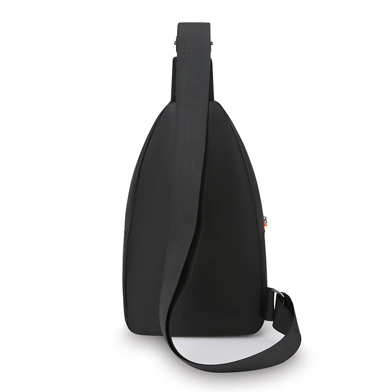 Men's Large Capacity Chest Bag - Multi-Zip Multi-Compartment Crossbody Bag (with Headphone Port), Suitable for Casual Travel and