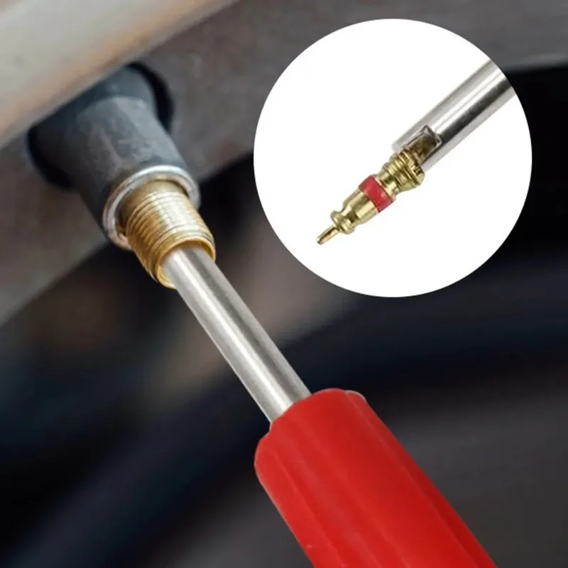 2/7/13/31pcs Tire Valve Core Set with Screwdriver Tool Car Motorcycle Bike Tire Valve Core Vacuum Tyre Valve Stems Core Remover 6