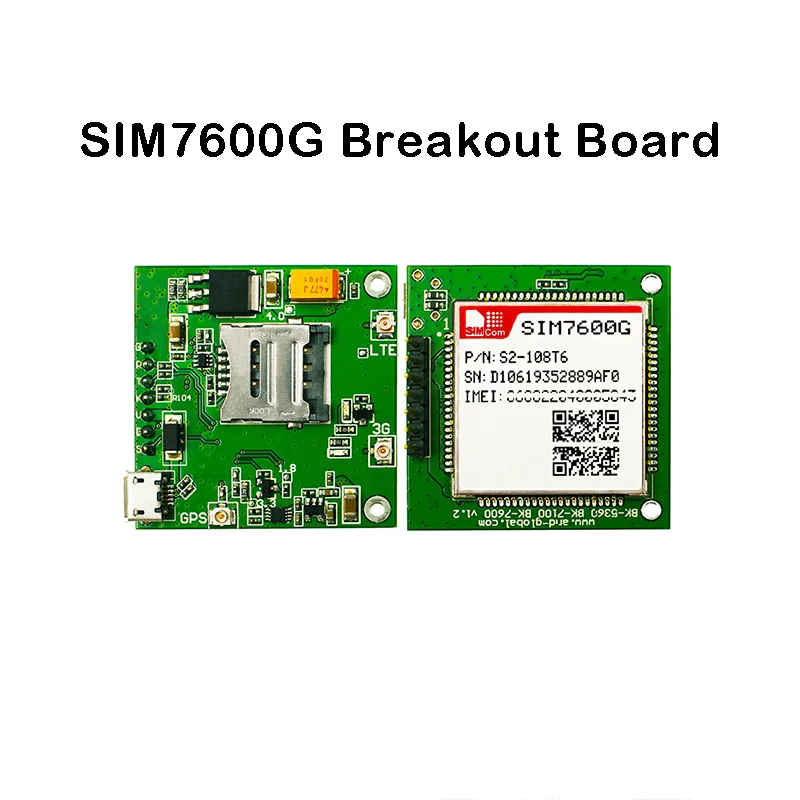 

SIMCOM SIM7600G breakout board LTE Cat1 module global B1/B2/B3/B4/B5/B7/B8/B12/B13/B18/B19/B20/B25/B26/B28/B34/B38/B39/B40/B66
