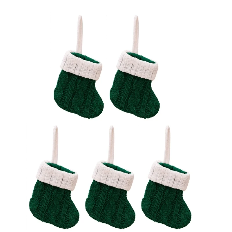 

Рождественские носки Вязание чулок Рождественское украшение для дома 2024 Рождественская елка