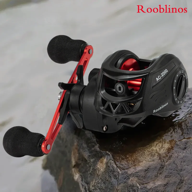 AC Baitcasting Reel Rooblinos Saltwater Freshwater Fishing Reels Max Drag 8KG Light Surf Cast Reel Baitcaster Reels