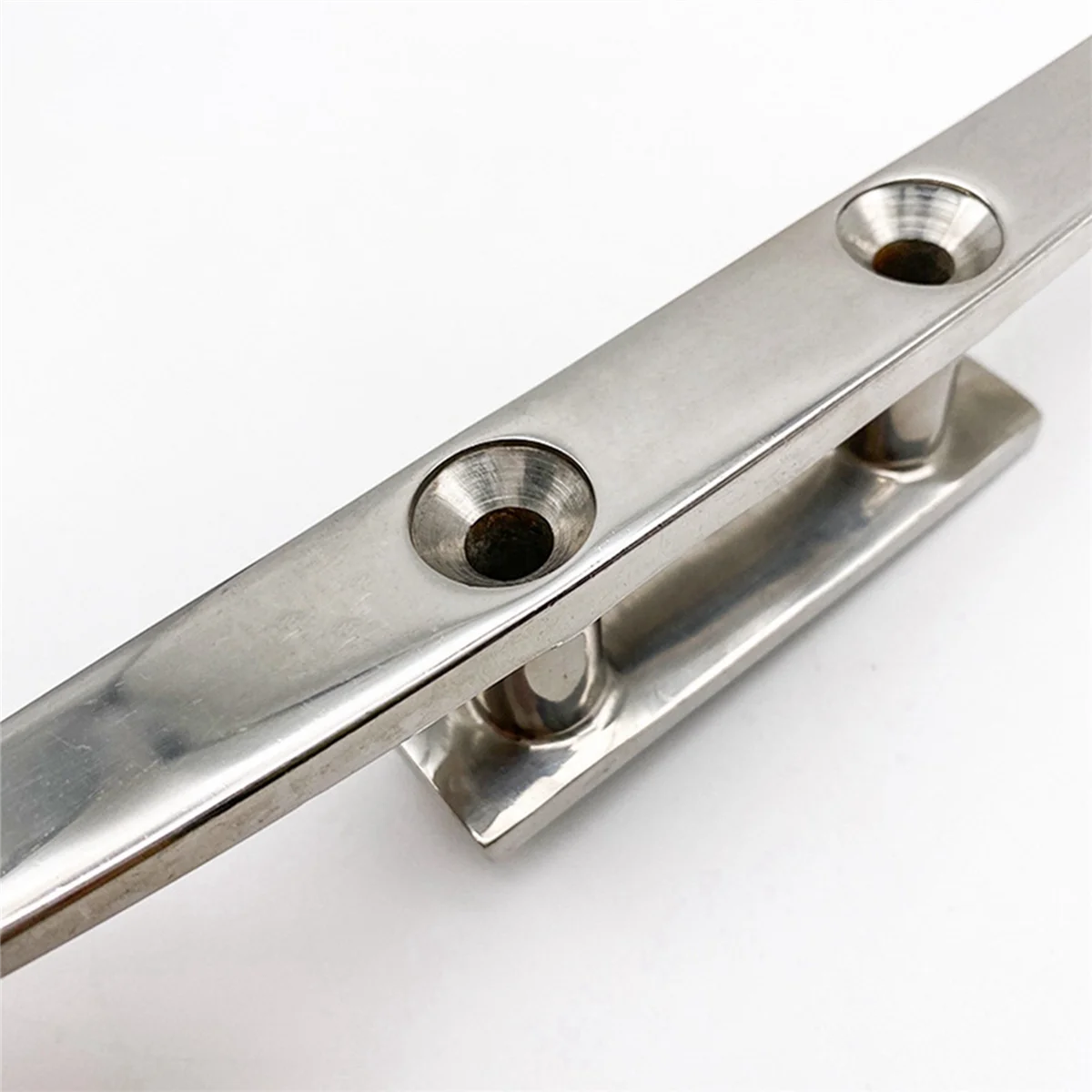 BAAU 4X 316 Stainless Steel Polished Combo Mooring Cleat 2 Hole Hardware Boat Cleats for Marine Boat Deck Rope Tie Yacht