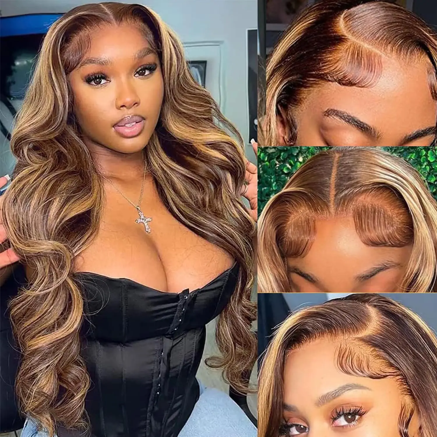 Body Wave 4/27 Honey Blonde 34 36 inch Lace Front Wig Human Hair Hd Lace Frontal Wig 13x6 Wig Humain Hair for Women Sale