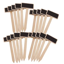 20 PCS Chritmas Field Potted Flower Sign Mini Labels Blackboard Sign Small Chirstmas Tags Wooden Signs