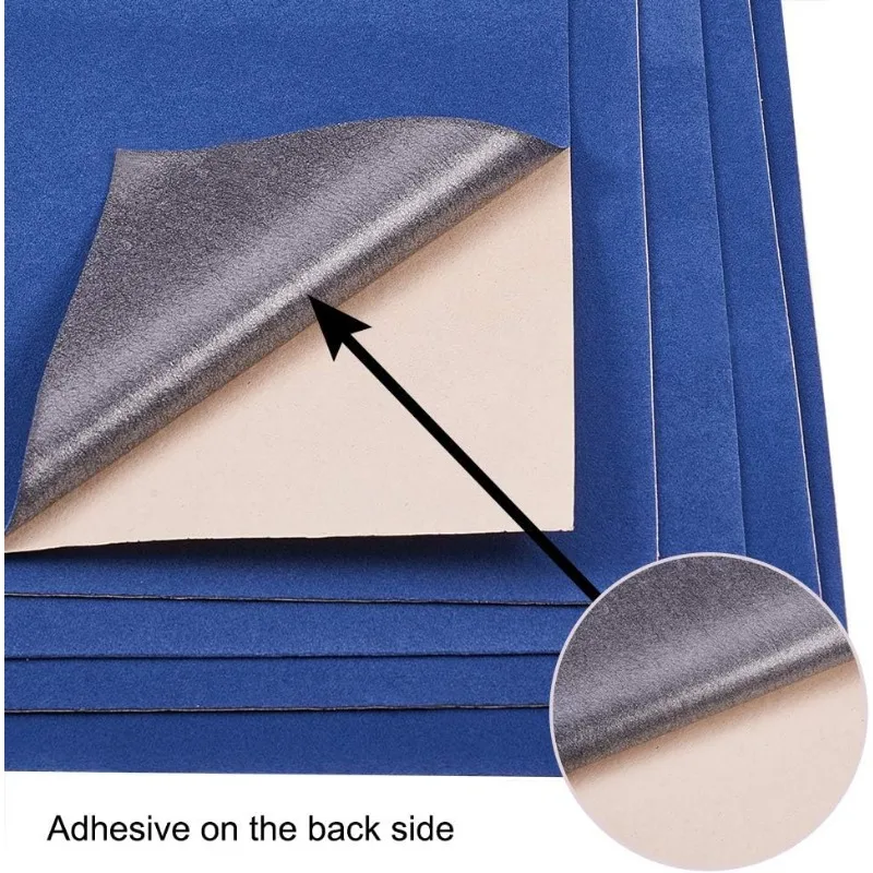 20PCS Velvet Fabric Sticky Back Adhesive Back Sheets A4 Sheet (8.3" x 11.8") Self-Adhesive Durable Multi-Purpose