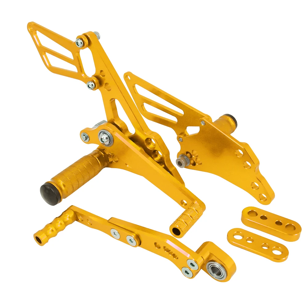 

Motorcycle CNC Adjustable Motorcycle Billet Foot Pegs Pedals Rest For SUZUKI GSXR1000 2009-2015 GSX-R600 700 2011-2016