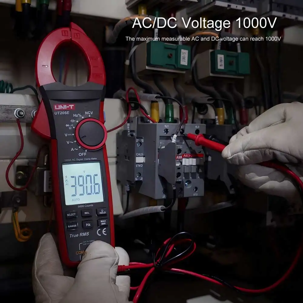 UNI-T 1000A 전류계 UT205E UT206B UT207B UT208B 디지털 클램프 미터 1000V 전압계 NCV 전문 커패시터 측정기