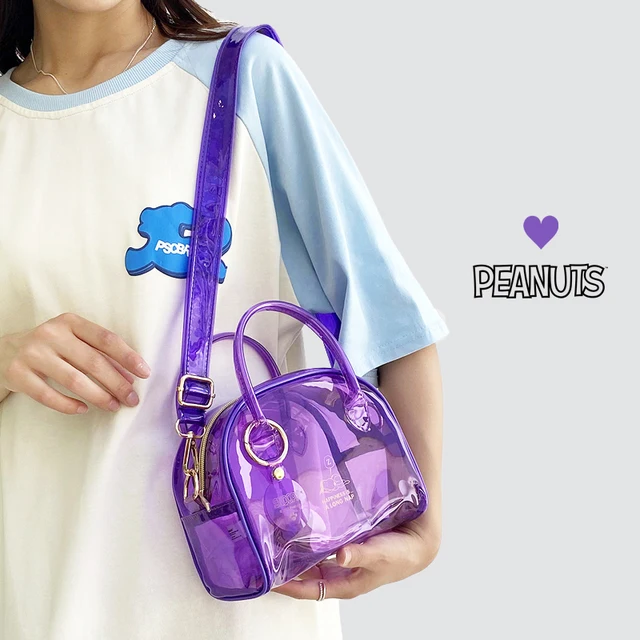 Original Cartoon Snoopys Jelly Series Transparent Pvc Handbag