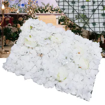 6PCS Flower Panels Artificial Flower Wall, Romantic Floral Backdrop for Wedding Home Garden Party Decor 3