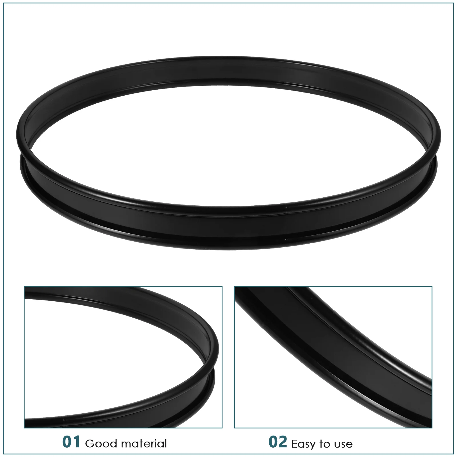 Black Spray Drum Hoop Clamp for Bass Drums Metal Protector Sound Quality Practice Performance Recording Studios Drum
