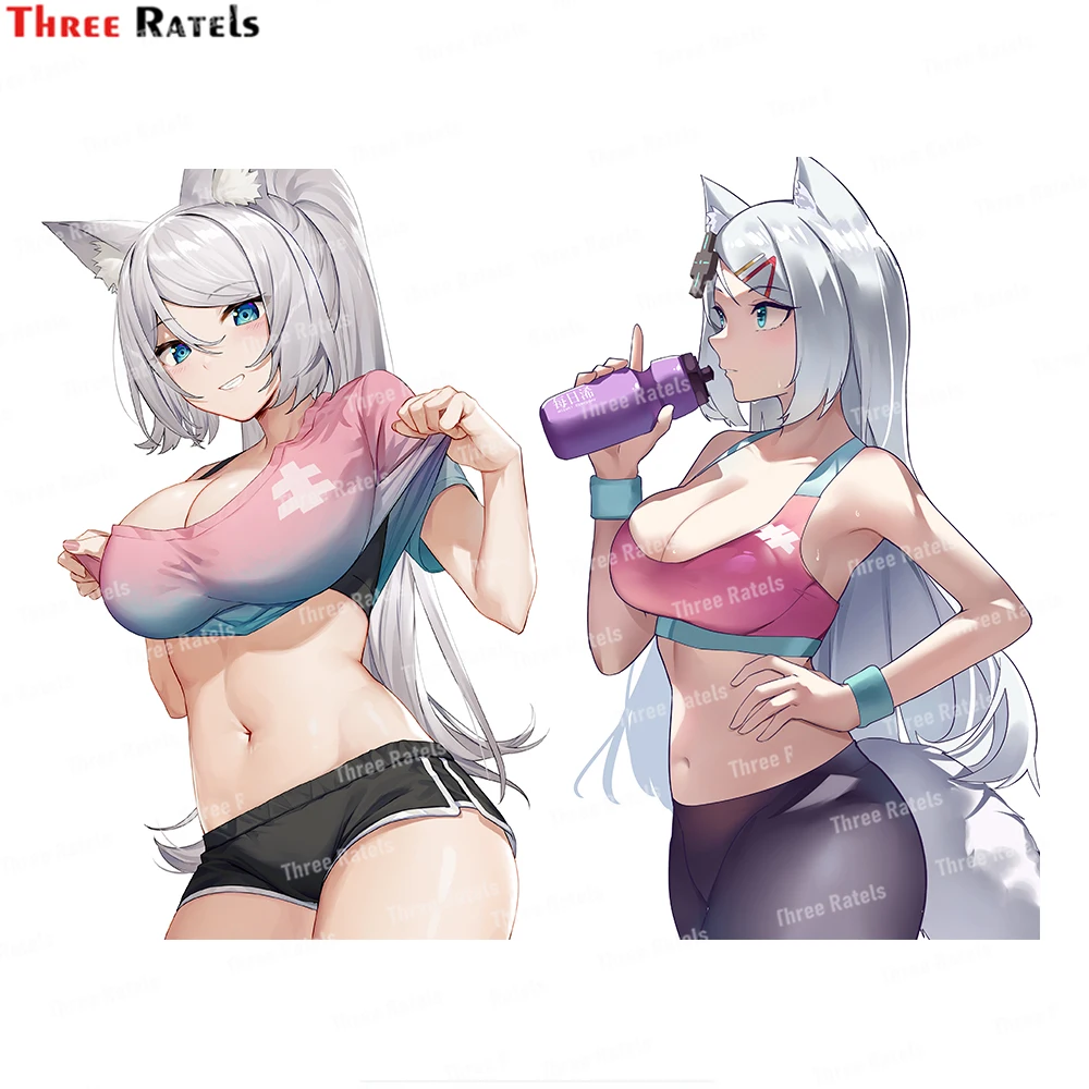 

Автомобильные наклейки Three Ratels H913 Mizuki Indie Virtual Youtuber для Volkswagen Golf Mk4 Passat B6 автомобильные наклейки