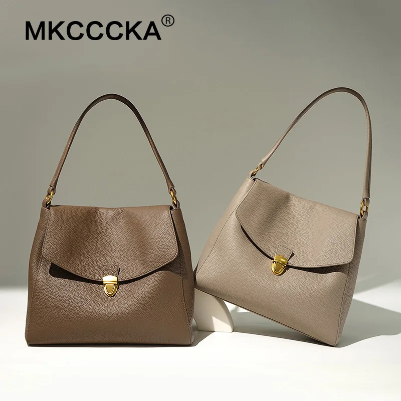 100% Genuine Leather Women Shoulder Crossbody Bag new Tote bag luxury designer  large bag single underarm women's bagOffcie Ladi