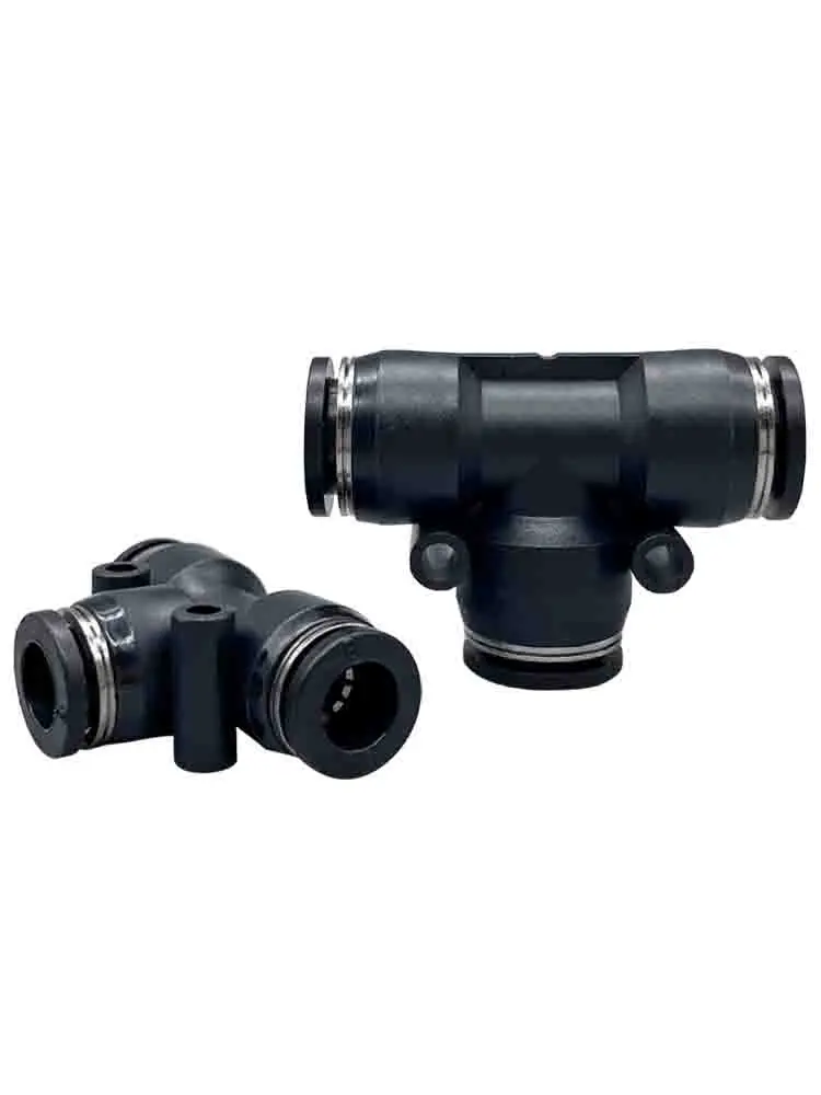 Description Picture 3 of item10-50PCS Pneumatic Fittings PE4/6/8/10/12 T-Type Quick Connecting Tube Fittings Air Tube Connectors