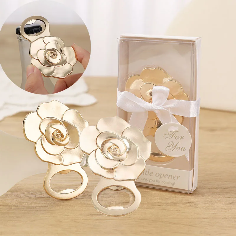 Zinc Alloy Rose Beer Bottle Opener for Wedding Party