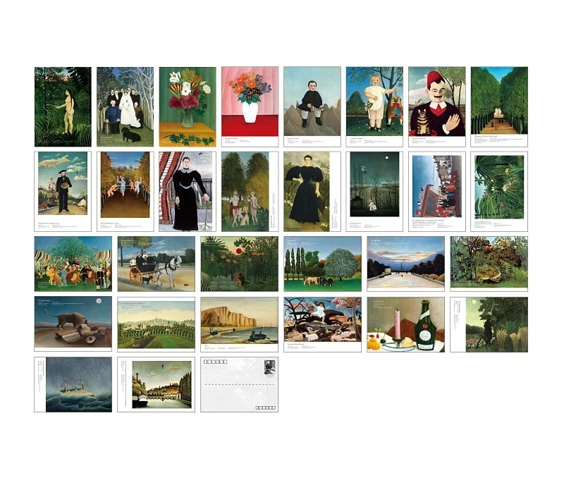 Henri Rousseau Series Paintings Postcard Creative Landscape Art Greeting Message Cards Student Gift Stationery 30 Pcs/Set