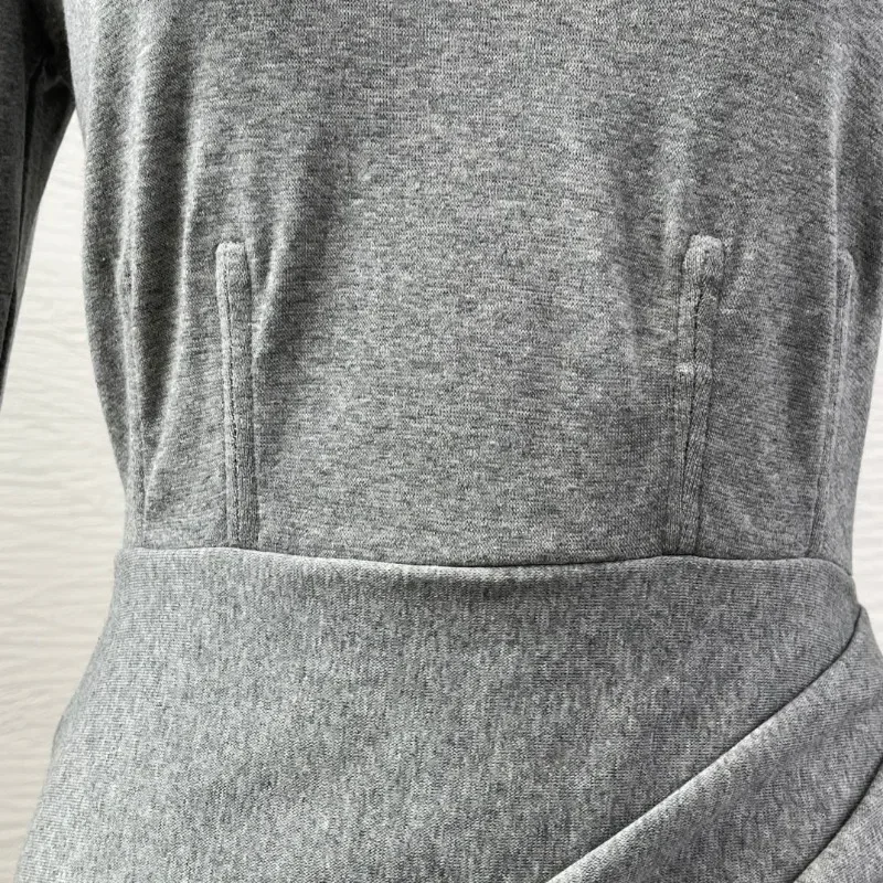 Women's New Fashion Style High Quality Elegant 2025 Grey Mini Dresses for Office Ladies 5