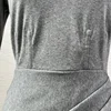 Women's New Fashion Style High Quality Elegant 2025 Grey Mini Dresses for Office Ladies 5