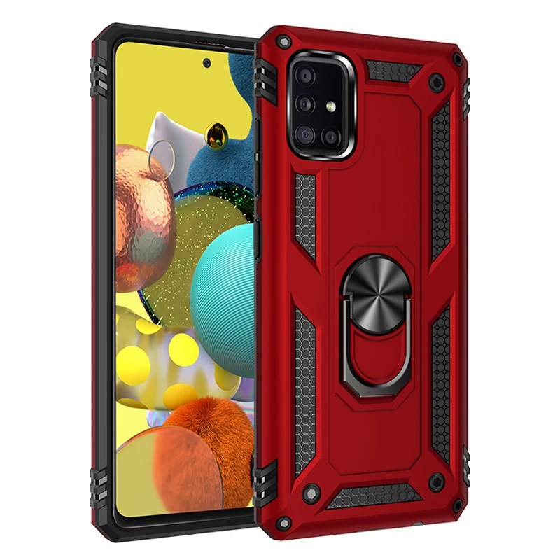 thumbnail image 1 of Fashion Armor Case For Samsung Galaxy S24 S23 S21 S20 FE Ultra S10 S9 Plus Note 20 Ultra Metal Ring Anti-drop Cover, 1 of 5