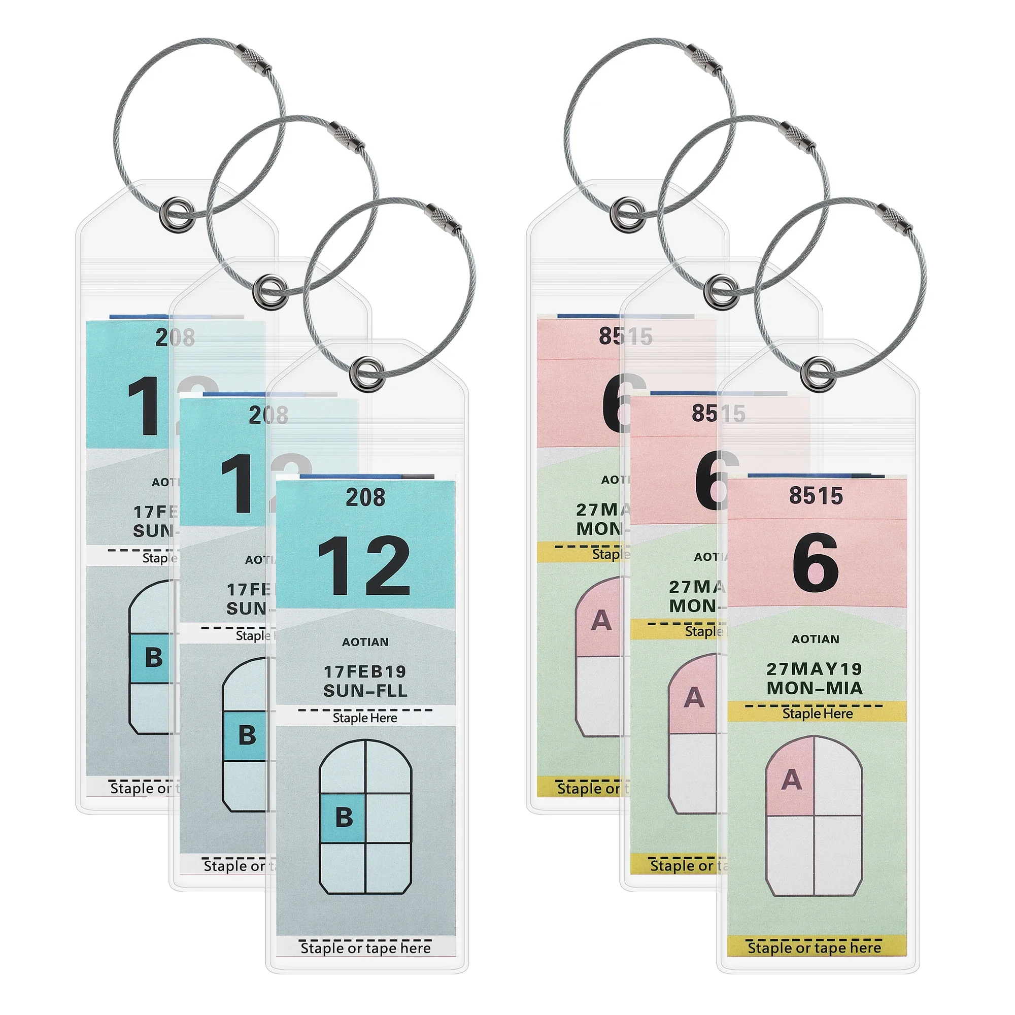 

6 Pieces Cruise Luggage Tags for Royal Caribbean & Celebrity Cruise Essentials