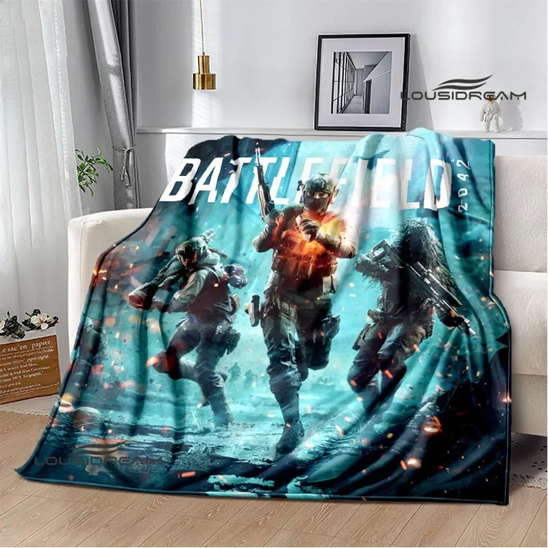 3D game Battlefield Printed throw blanket blankets Warm Flannel blankets Soft and comfortable blanket bed linings Birthday Gift 2