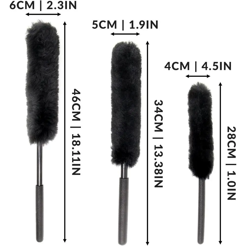 3pcs Auto Wheel Detailing Brush Bendable Wheel Woolies for Car Rim Tire Washing Hard-To-Reach Areas Car Cleaning Washer Tools 6