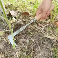 Crack Weeder Crevice Weeding Tool Stainless Steel Manual Weeder Beech Handle Lawn Yard Gardening Tool 2