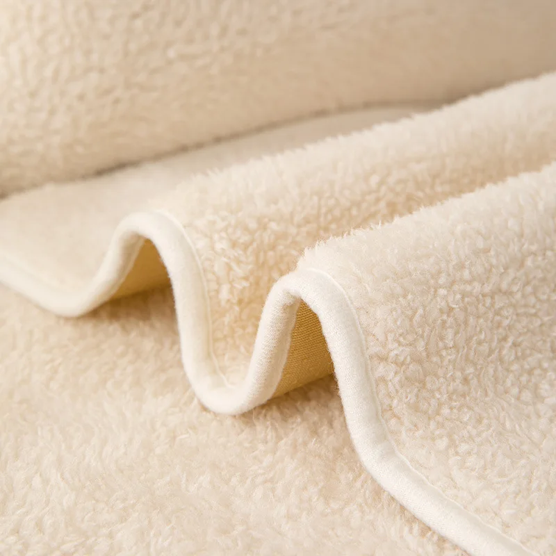 Wool Sofa Cover Winter Warm Living Room Sofa Cushion Plush Thickened Non-Slip Towel Comfortable Breathable Backrest Armrest 3