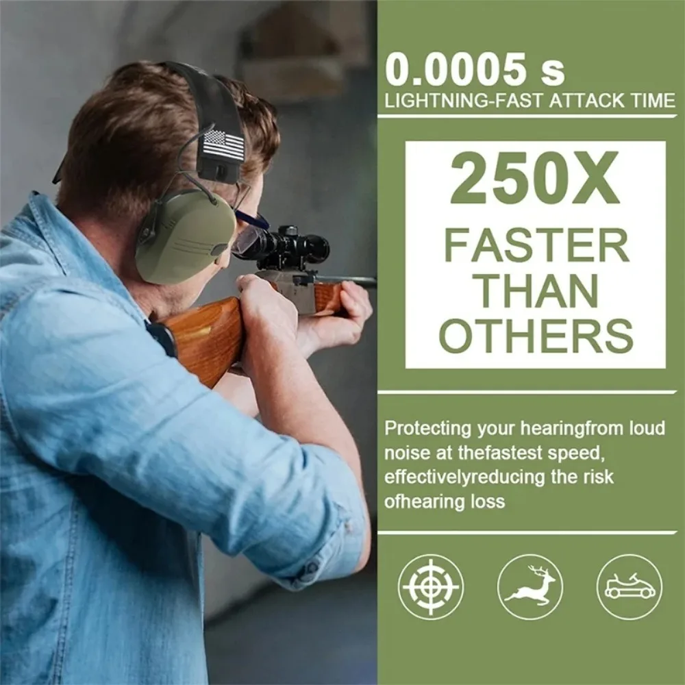 New Tactical Headphones Electronic Hearing Protection Foldable Headphones Active Noise Cancellation Hunting Earmuffs Bag wireless headphones electronic earmuffs tactical headset noise cancelling headphones