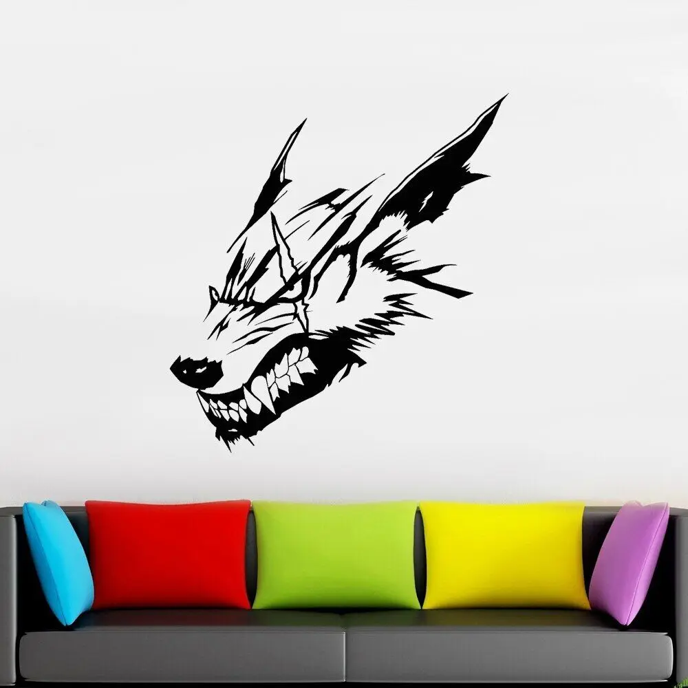 Erano Wolf Wall Decal Wolf Scar Fantasy Beast Predator Adesivi Murali In Vinile Decorazioni Per La Casa Soggiorno Ufficio Sfondo Muro 3589