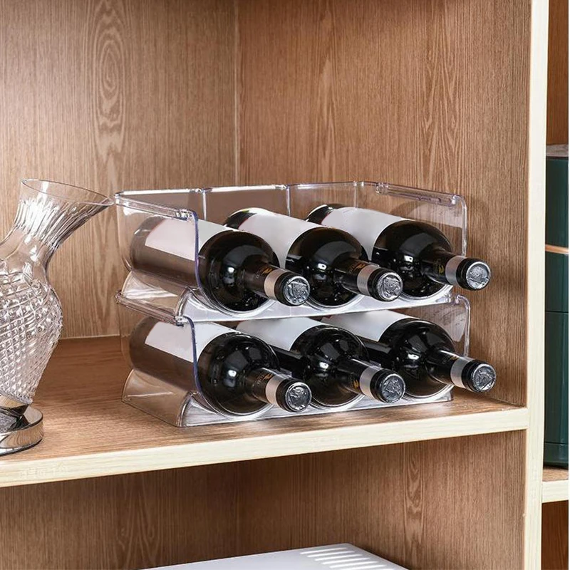 Weinschrank Thekenhalter Wein Lagerregal Stapelbarer Weinflaschenhalter Rotwein Aufbewahrungsständer Champagner Wandständer – Detail 13