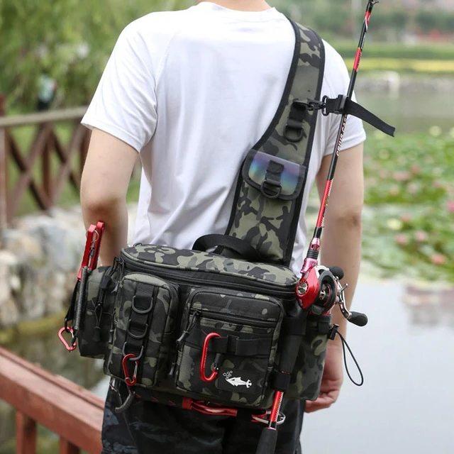 Fishing Tackle Bag Single Shoulder Crossbody Bags Waist Pack