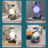 LED 360° Rotating Night Light With Wireless Charger Cordless Desk Lamp Rechargeable LED Levitating Night Light For Living Room 4